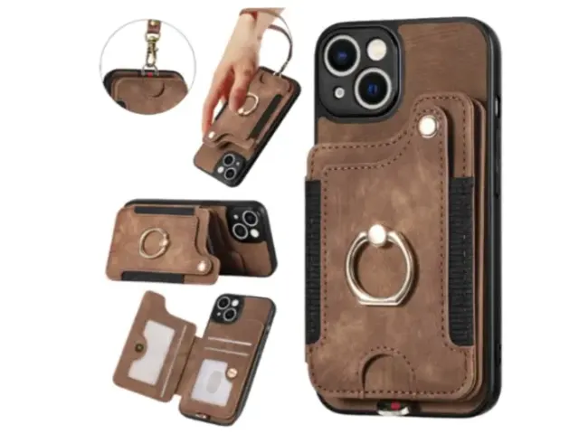 Coque Portefeuille Multi-Fonctions Luxe pour Smartphone