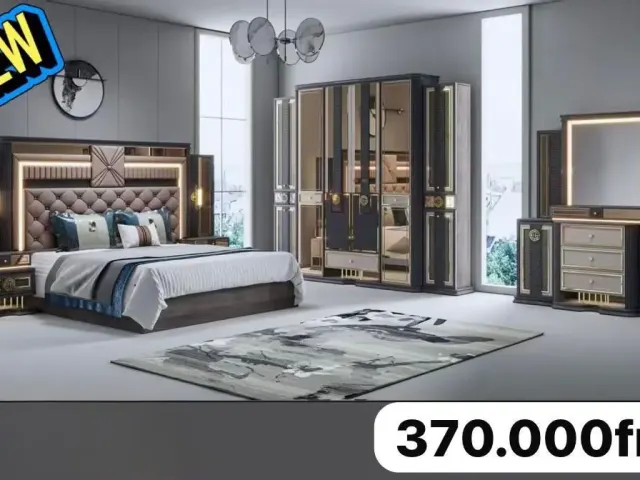 Chambre à Coucher Complète à Vendre – Lit, Armoire, Table de Nuit