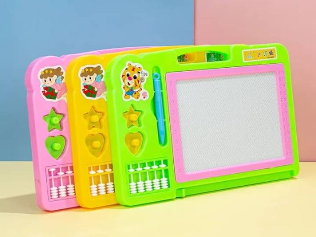 Ardoise magique pour enfant avec stylet et boulier