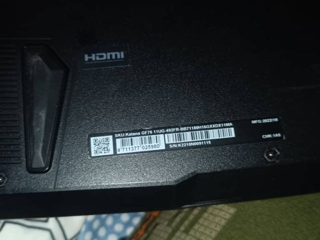 PC portable gamer MSI Katana GF76 11UG i7 RTX 3070 - photo 2 sur 3