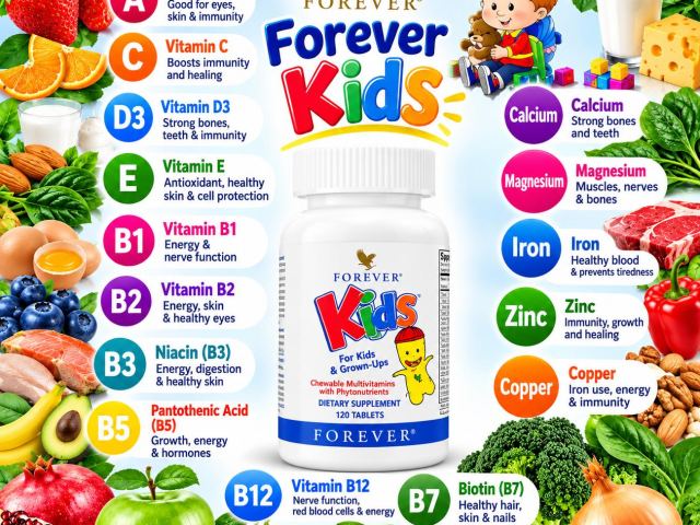 Forever Kids multivitamines à croquer - 120 comprimés